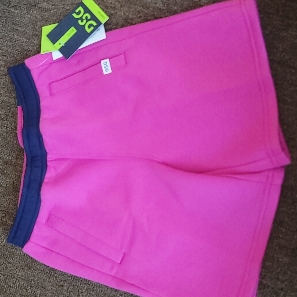 DSG DICKS SPORTING GOODS EVERYDAY FLEECE SHORT:PINK/BLUE: NWT: XS (6-7)